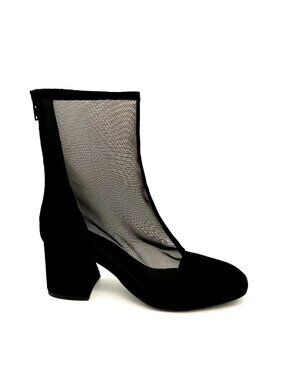 NEW Free People Wisteria Boots Mesh Whimsygoth Contemporary Chic Black Womens 9